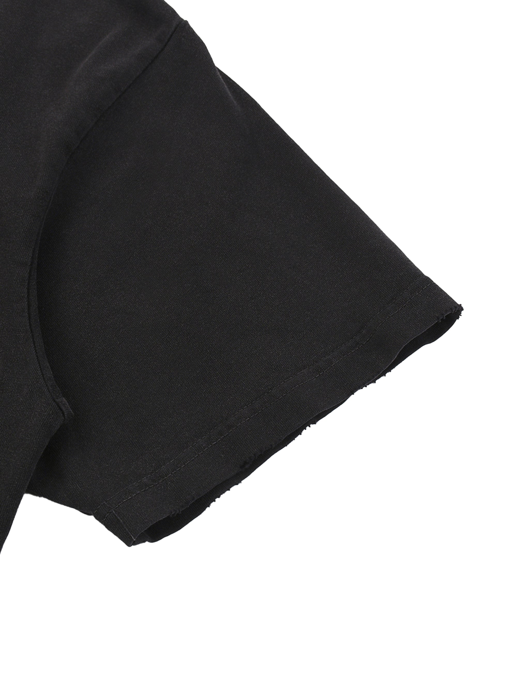 Back view of Genzerz Green Lightning Z Tee – oversized black cotton streetwear shirt