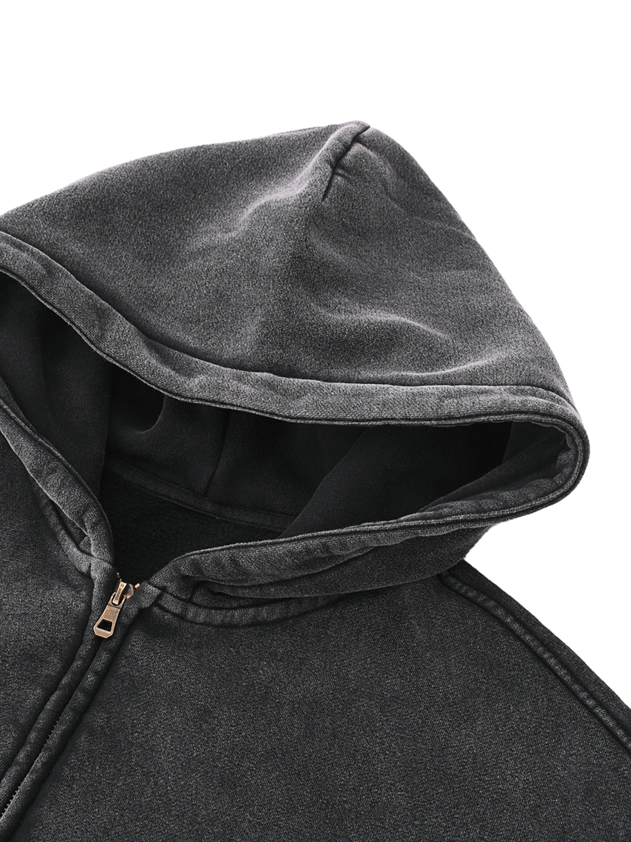 Vintage Washed Zip Hoodie | Oversized Streetwear by Genzerz