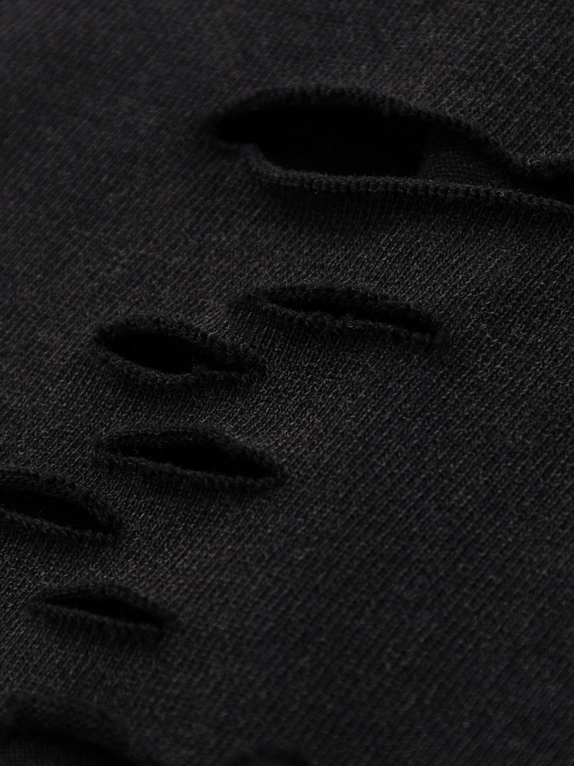Fabric close-up of Genzerz Green Lightning Z Tee – premium cotton oversized black shirt